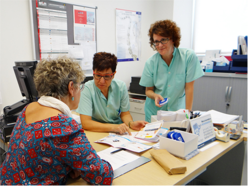 Les infermeres de la Unitat de Pacients Externs.