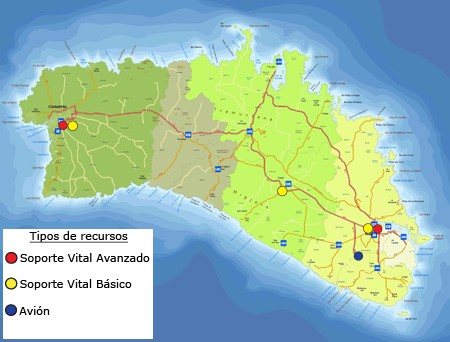 Distribución geográfica Menorca